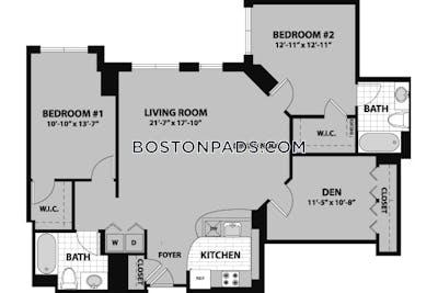 Waltham Apartment for rent 2 Bedrooms 2 Baths - $3,177