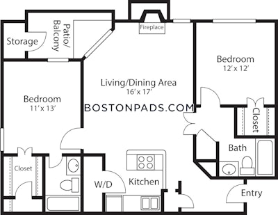 Quincy 2 Beds 2 Baths  South Quincy - $2,750